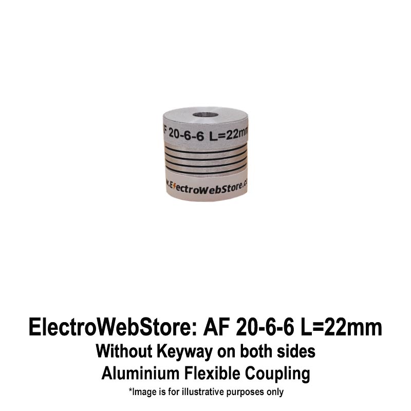 AF-20-6-6 L: 22mm (Without Keyway on both sides)