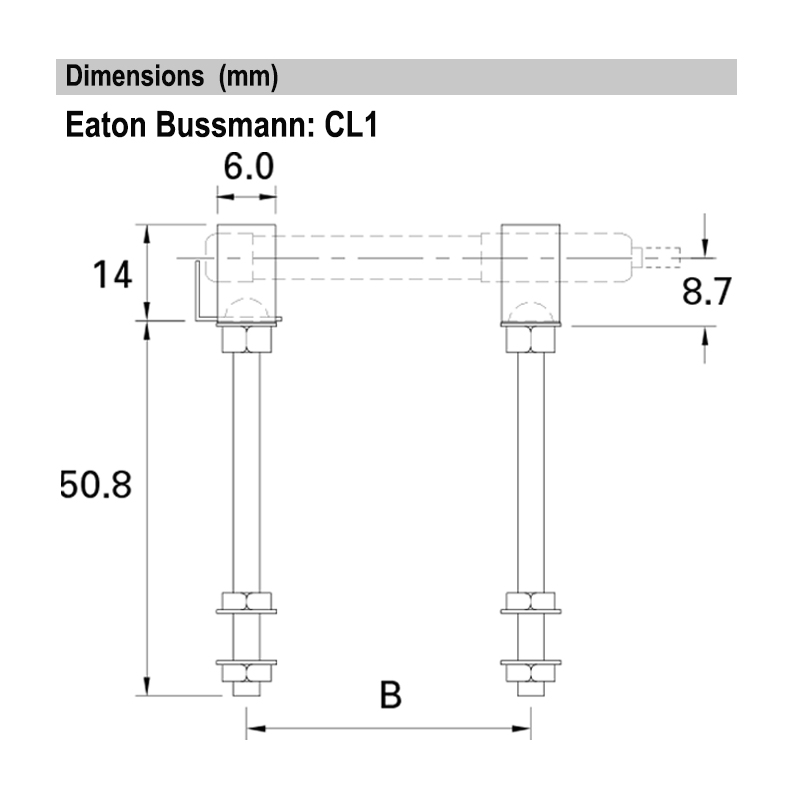 CL1 Bussmann Panel mount Fuse Clips for BS88 Fuses