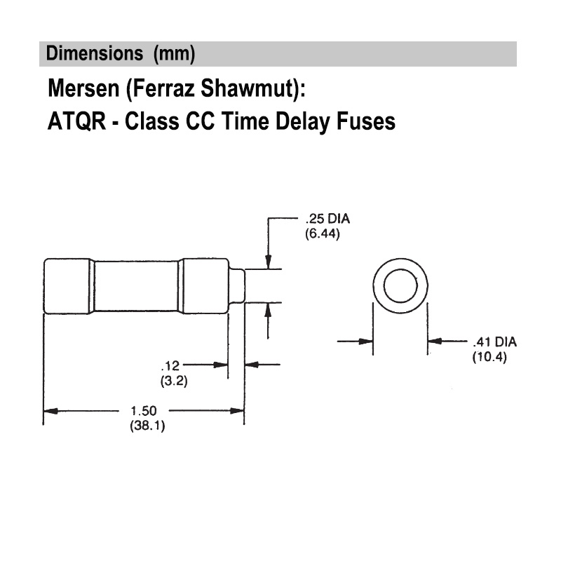 ATQR11/2 Mersen Class CC Time Delay Fuses